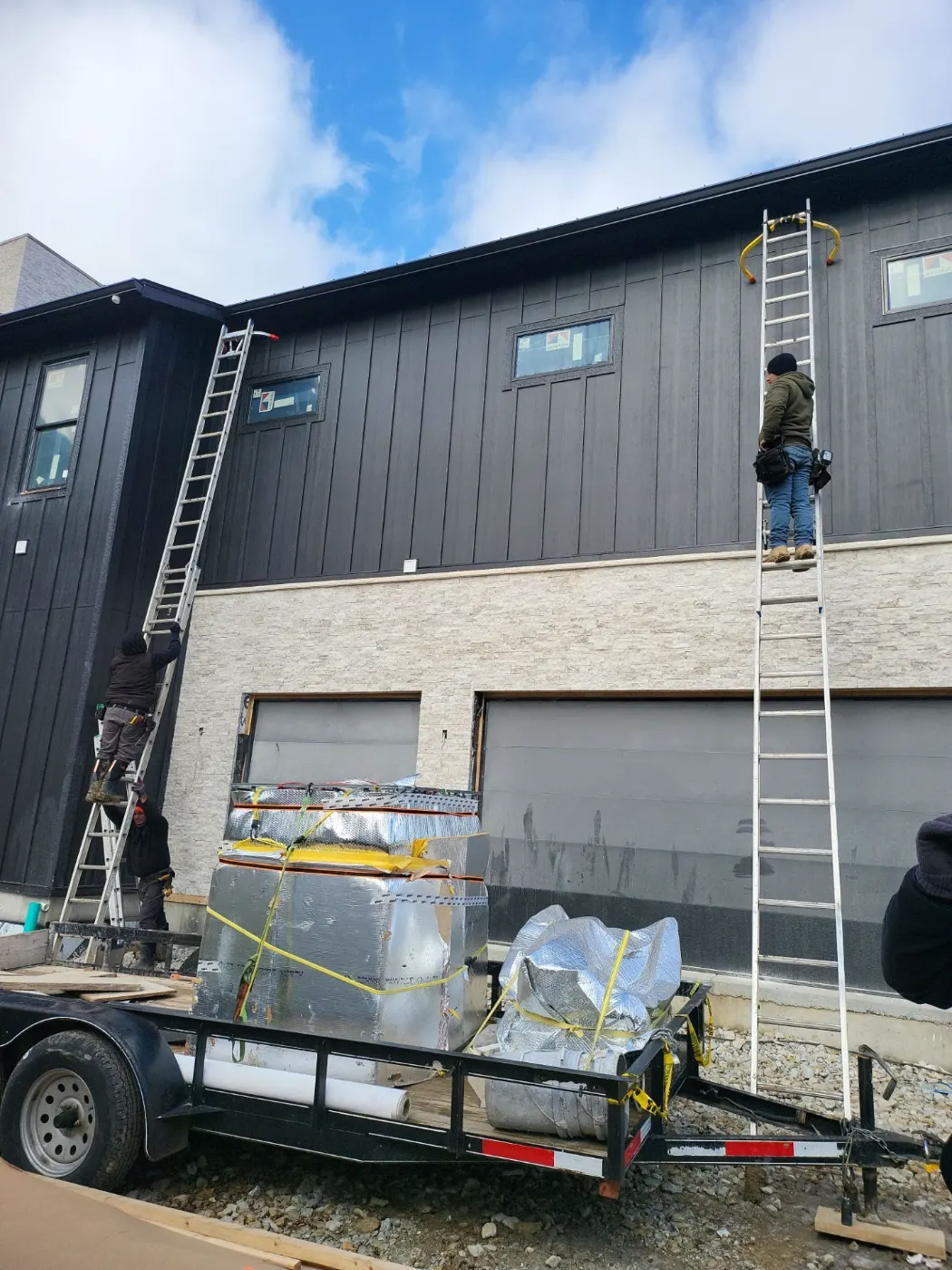 Storm-damaged siding documented in Plum Creek